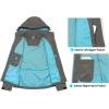 imageLittle Donkey Andy Womens Waterproof Rain Jacket Breathable Windbreaker Outdoor Rain Coat with Detachable HoodGrey
