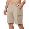 imageLittle Donkey Andy Mens 10 Inch Quick Dry Cargo Shorts Stretch Lightweight Outdoor Hiking Shorts UPF 50Dark Khaki