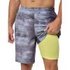 imageLittle Donkey Andy Mens Quick Dry Swim Trunks 9 Inch Stretch Board Shorts with Compression Liner for Beach Sports CasualBlack Tie Dye