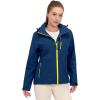 imageLittle Donkey Andy Womens Waterproof Rain Jacket Breathable Windbreaker Outdoor Rain Coat with Detachable HoodBlue