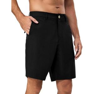 imageLittle Donkey Andy Mens Quick Dry Shorts Lightweight Bermuda with Pockets for Golf Hiking Camping TravelA Black