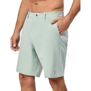 imageLittle Donkey Andy Mens Quick Dry Shorts Lightweight Bermuda with Pockets for Golf Hiking Camping TravelA Glacier Green