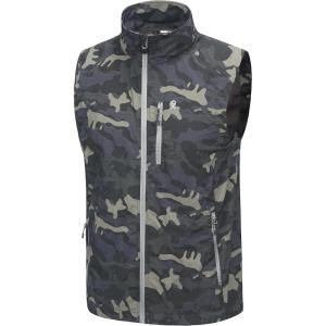 imageLittle Donkey Andy Mens Quick Dry Vest Sleeveless Summer Stretchy Windproof Jacket for Golfing Cycling RunningCamo