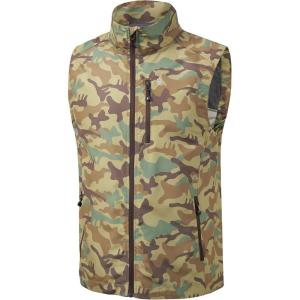 imageLittle Donkey Andy Mens Quick Dry Vest Sleeveless Summer Stretchy Windproof Jacket for Golfing Cycling RunningGreen Camo