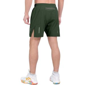 imageLittle Donkey Andy Mens Workout Running Shorts Lightweight Athletic Shorts Quick Dry Breathable Shorts with Mesh LinerDark Green