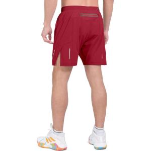 imageLittle Donkey Andy Mens Workout Running Shorts Lightweight Athletic Shorts Quick Dry Breathable Shorts with Mesh LinerRed