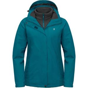 imageLittle Donkey Andy Womens 3 in 1 Winter Ski Jacket Warm Fleece Liner Jacket Waterproof Windproof Snow Coat ampamp Detachable HoodGreen Blue