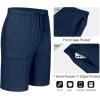 imageLittle Donkey Andy Mens Capri Pants Quick Dry Stretch Cool 34 Capri Jogger Shorts Gym Running Hiking Track ShortsAblue