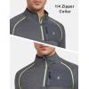 imageLittle Donkey Andy Mens Long Sleeve Quick Dry Lightweight Running Exercise Sports TShirt TopAblack Heather