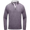 imageLittle Donkey Andy Mens Long Sleeve Quick Dry Lightweight Running Exercise Sports TShirt TopCpurple Heather