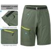 imageLittle Donkey Andy Mens Quick Dry Stretch Lightweight Cargo Shorts Hiking Golf Travel Casual Bermuda Shorts UPF 50Oil Green