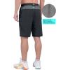 imageLittle Donkey Andy Mens Quick Dry Stretch Shorts for Hiking Golf Travel with Elastic WaistA1 Black Heather