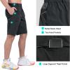 imageLittle Donkey Andy Mens Quick Dry Stretch Shorts for Hiking Golf Travel with Elastic WaistA1 Black Heather