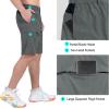 imageLittle Donkey Andy Mens Quick Dry Stretch Shorts for Hiking Golf Travel with Elastic WaistA1 Gray Heather