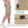 imageLittle Donkey Andy Mens Quick Dry Stretch Shorts for Hiking Golf Travel with Elastic WaistB1 Greige Heather