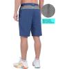 imageLittle Donkey Andy Mens Quick Dry Stretch Shorts for Hiking Golf Travel with Elastic WaistBlue Heather
