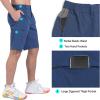 imageLittle Donkey Andy Mens Quick Dry Stretch Shorts for Hiking Golf Travel with Elastic WaistBlue Heather
