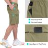 imageLittle Donkey Andy Mens Quick Dry Stretch Shorts for Hiking Golf Travel with Elastic WaistGreen Olive Heather