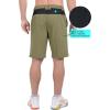 imageLittle Donkey Andy Mens Quick Dry Stretch Shorts for Hiking Golf Travel with Elastic WaistGreen Olive Heather