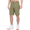imageLittle Donkey Andy Mens Quick Dry Stretch Shorts for Hiking Golf Travel with Elastic WaistGreen Olive Heather