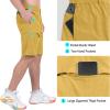 imageLittle Donkey Andy Mens Quick Dry Stretch Shorts for Hiking Golf Travel with Elastic WaistYellow Heather