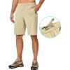 imageLittle Donkey Andy Mens Stretch Hiking Shorts Quick Dry Lightweight Athletic Shorts for Running HikingKhaki