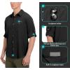 imageLittle Donkey Andy Mens UPF 50 UV Protection Shirt Breathable Long Sleeve Fishing Hiking Shirts Quick DryBlack