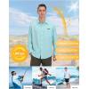 imageLittle Donkey Andy Mens UPF 50 UV Protection Shirt Breathable Long Sleeve Fishing Hiking Shirts Quick DryBlue Tint