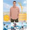 imageLittle Donkey Andy Mens UPF 50 UV Protection Shirt Breathable Long Sleeve Fishing Hiking Shirts Quick DryCoral Almond