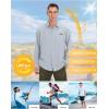imageLittle Donkey Andy Mens UPF 50 UV Protection Shirt Breathable Long Sleeve Fishing Hiking Shirts Quick DryGray Dawn