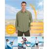 imageLittle Donkey Andy Mens UPF 50 UV Protection Shirt Breathable Long Sleeve Fishing Hiking Shirts Quick DryLoden Green