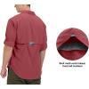 imageLittle Donkey Andy Mens UPF 50 UV Protection Shirt Breathable Long Sleeve Fishing Hiking Shirts Quick DryRacing Red