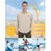 imageLittle Donkey Andy Mens UPF 50 UV Protection Shirt Breathable Long Sleeve Fishing Hiking Shirts Quick DryWood Ash