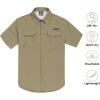 imageLittle Donkey Andy Mens UPF 50 UV Protection Shirt Short Sleeve Fishing Shirt Breathable and Fast Dry Taupe S