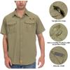 imageLittle Donkey Andy Mens UPF 50 UV Protection Shirt Short Sleeve Fishing Shirt Breathable and Fast Dry Taupe S