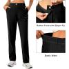 imageLittle Donkey Andy Womens Golf Pants Stretch Quick Dry Lightweight Straight Leg Business Casual Slacks with PocketsAblack