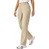 imageLittle Donkey Andy Womens Golf Pants Stretch Quick Dry Lightweight Straight Leg Business Casual Slacks with PocketsAlight Khaki