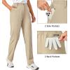 imageLittle Donkey Andy Womens Golf Pants Stretch Quick Dry Lightweight Straight Leg Business Casual Slacks with PocketsAlight Khaki