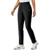 imageLittle Donkey Andy Womens Golf Pants Stretch Quick Dry Lightweight Straight Leg Business Casual Slacks with PocketsBlack