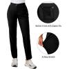 imageLittle Donkey Andy Womens Golf Pants Stretch Quick Dry Lightweight Straight Leg Business Casual Slacks with PocketsBlack