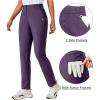 imageLittle Donkey Andy Womens Golf Pants Stretch Quick Dry Lightweight Straight Leg Business Casual Slacks with PocketsDeep Purple