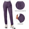imageLittle Donkey Andy Womens Golf Pants Stretch Quick Dry Lightweight Straight Leg Business Casual Slacks with PocketsDeep Purple