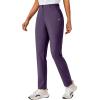 imageLittle Donkey Andy Womens Golf Pants Stretch Quick Dry Lightweight Straight Leg Business Casual Slacks with PocketsDeep Purple