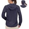 imageLittle Donkey Andy Womens Hoodie Long Sleeve Shirt UPF 50 Sun Protection Outdoor Quick Dry Fishing Hiking ShirtsHood Dark Purple
