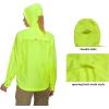 imageLittle Donkey Andy Womens Hoodie Long Sleeve Shirt UPF 50 Sun Protection Outdoor Quick Dry Fishing Hiking ShirtsHood Fluorescent Yellow