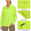 imageLittle Donkey Andy Womens Hoodie Long Sleeve Shirt UPF 50 Sun Protection Outdoor Quick Dry Fishing Hiking ShirtsHood Fluorescent Yellow