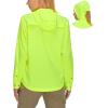 imageLittle Donkey Andy Womens Hoodie Long Sleeve Shirt UPF 50 Sun Protection Outdoor Quick Dry Fishing Hiking ShirtsHood Fluorescent Yellow
