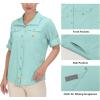 imageLittle Donkey Andy Womens Hoodie Long Sleeve Shirt UPF 50 Sun Protection Outdoor Quick Dry Fishing Hiking ShirtsHood Ice Green
