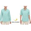 imageLittle Donkey Andy Womens Hoodie Long Sleeve Shirt UPF 50 Sun Protection Outdoor Quick Dry Fishing Hiking ShirtsHood Ice Green