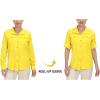 imageLittle Donkey Andy Womens Hoodie Long Sleeve Shirt UPF 50 Sun Protection Outdoor Quick Dry Fishing Hiking ShirtsHood Lemon